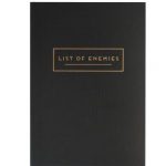 Alice Scott A6 'List of Enemies' Notebook with gold foil detailing
