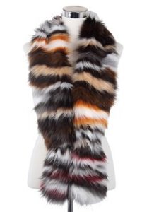 Wisteria London Multi Coloured Faux Fur Scarf