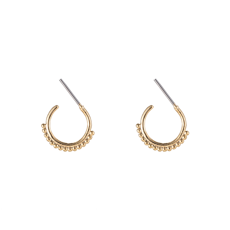 Mini Beaded Hoop Earrings