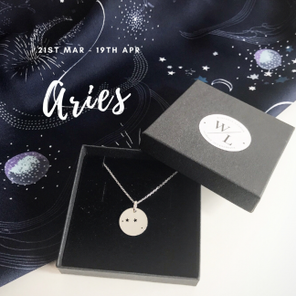Sterling Silver Aries Constellation Necklace