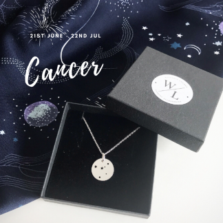 Sterling Silver Cancer Constellation Necklace