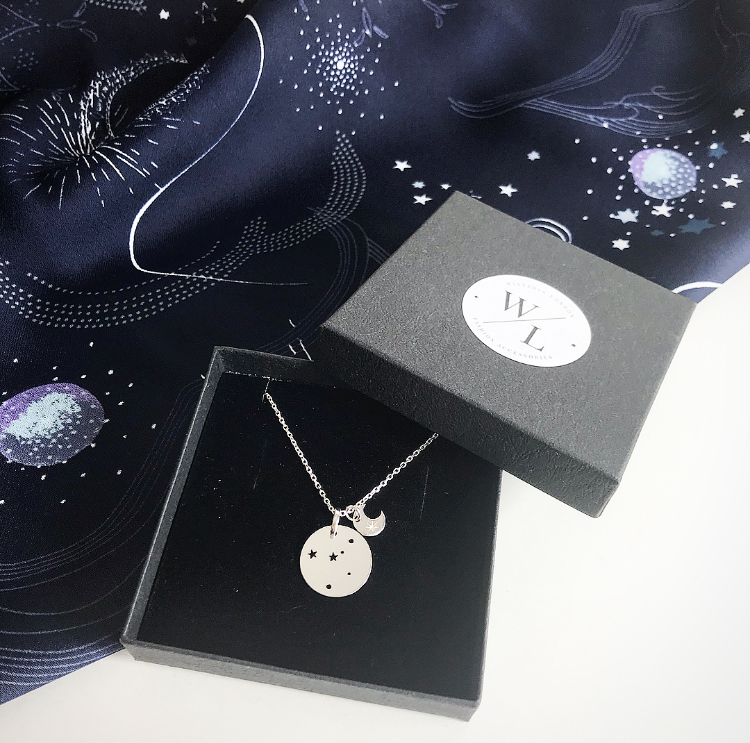 Sterling Silver Cancer Constellation Necklace