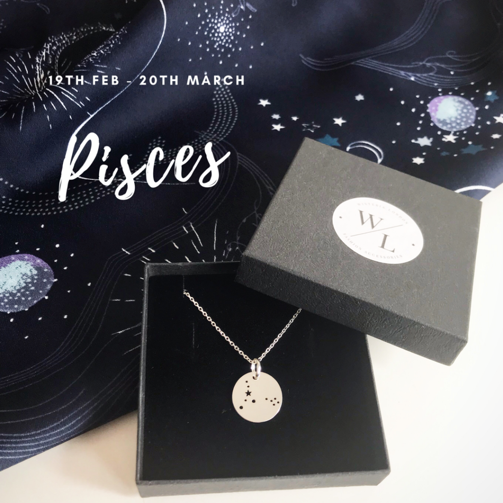 Sterling Silver Pisces Constellation Necklace