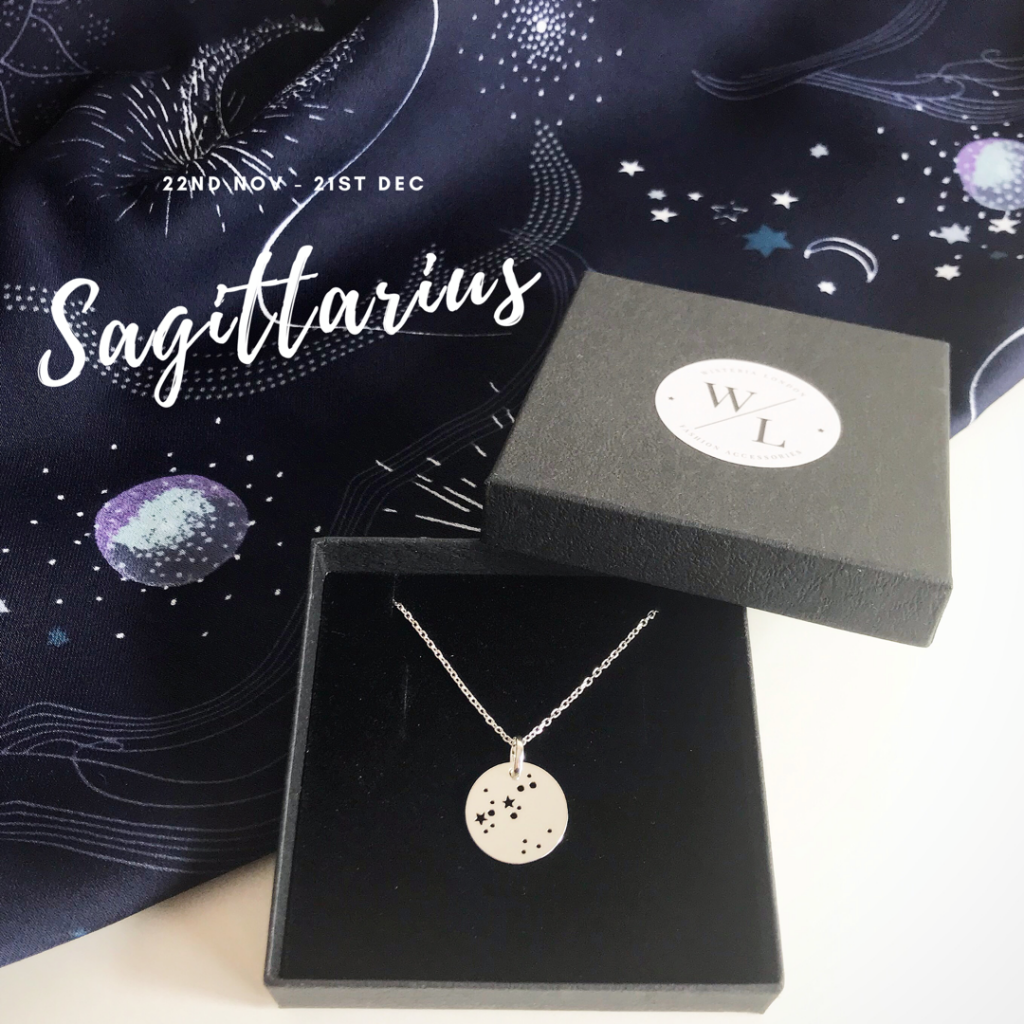 Sterling Silver Sagittarius Constellation Necklace