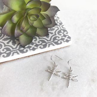 Sterling Silver Dragonfly Earrings