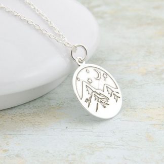 Alpine Sterling Silver Mountain Necklace