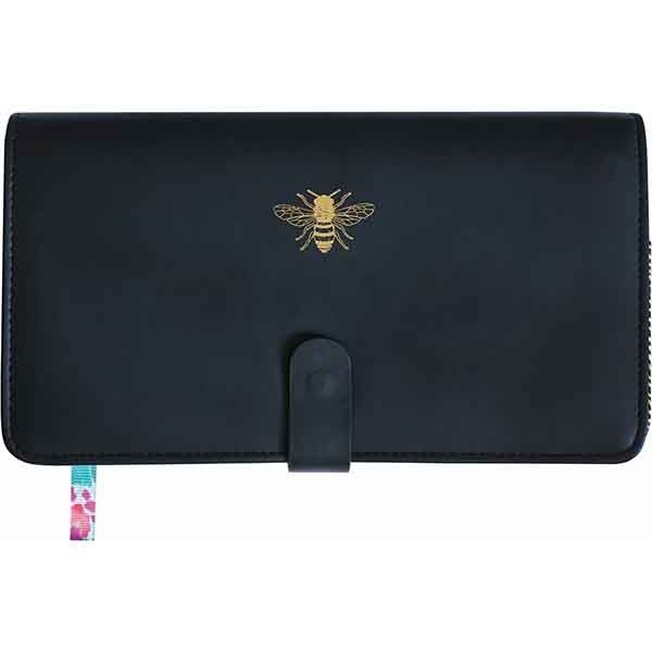 Sky + Miller Black Bee Travel Wallet