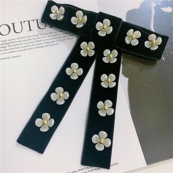 Camille Embellished Flower Bow Hair Clip
