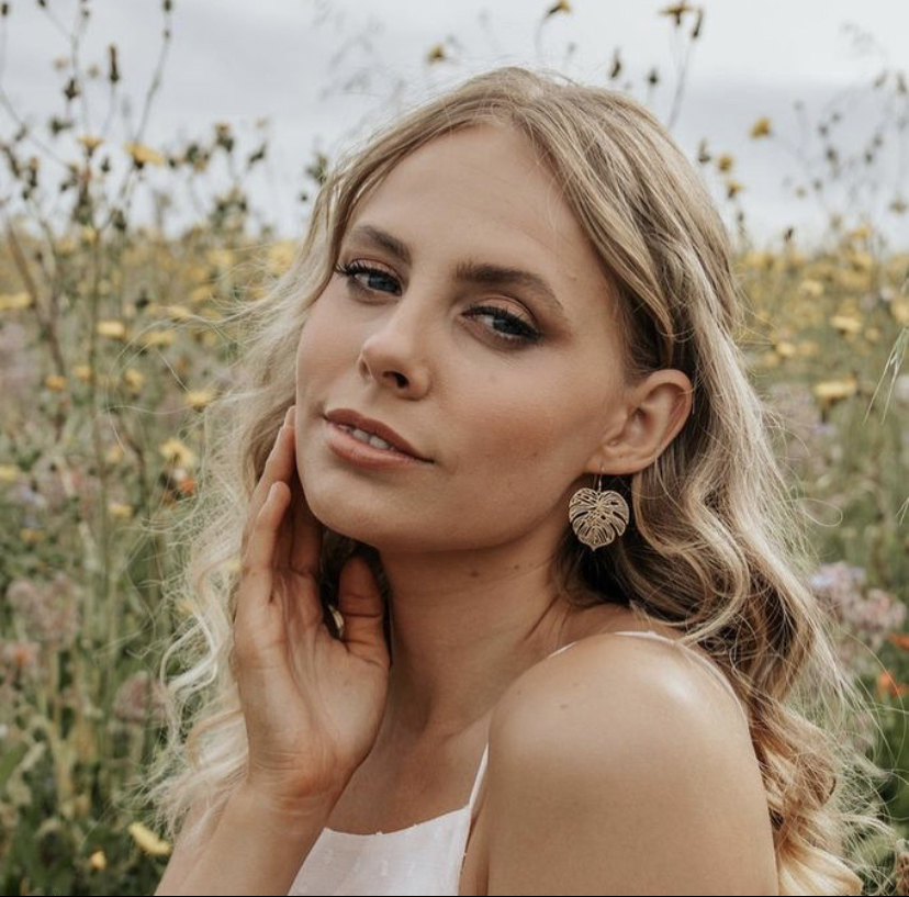 Gold Monstera Earrings