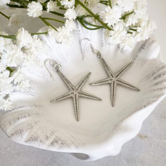 Cordelia Silver Starfish Earrings