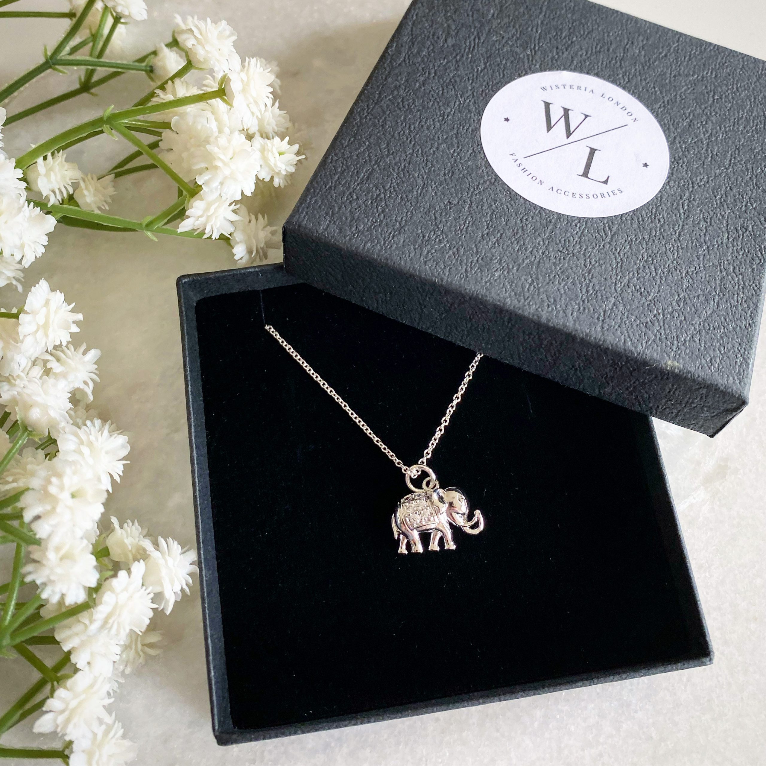 Silver Elephant Necklace