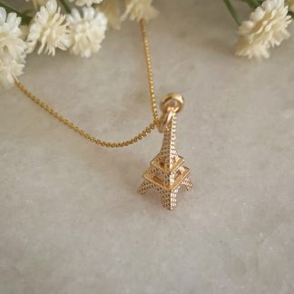 Eiffel Tower Necklace Gold
