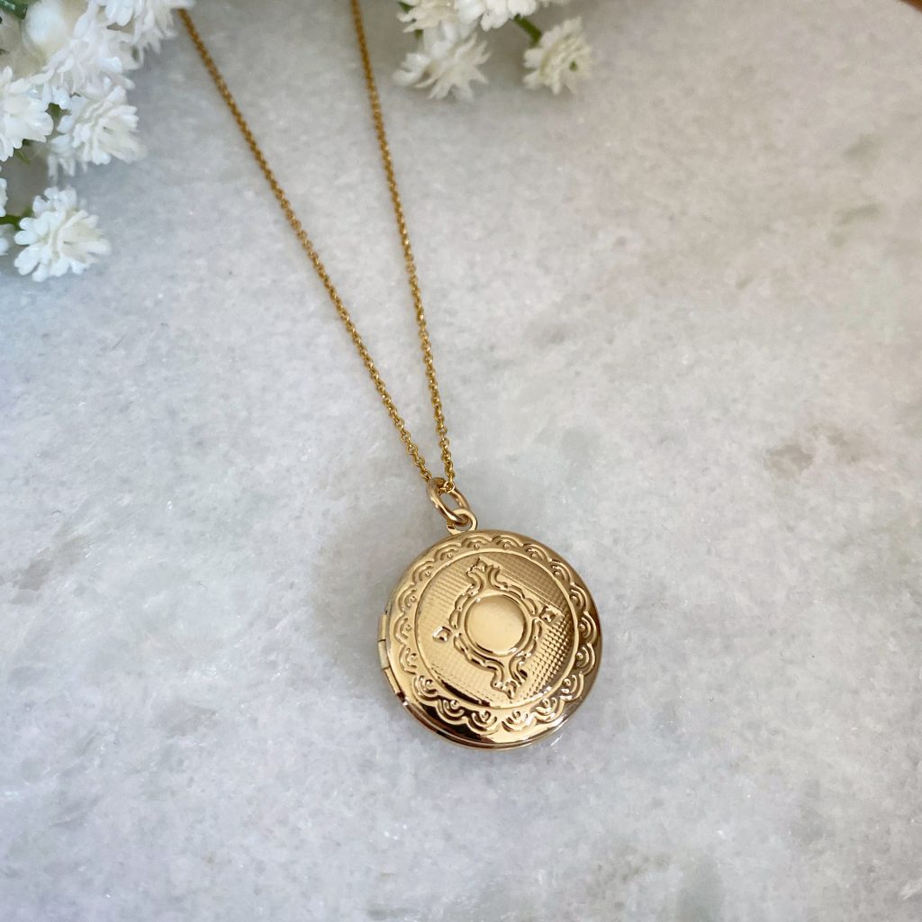 Martha Gold Filigree Locket