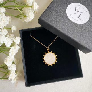 Savannah Sun Beaded Coin Necklace