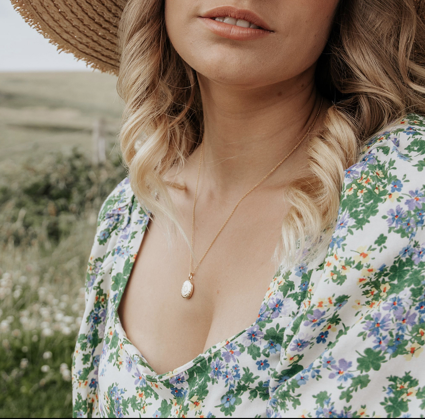 Tabitha Mini Gold Oval Locket