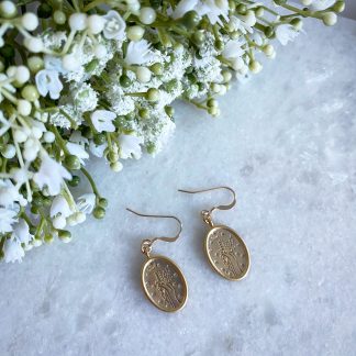 Juniper Gold Wildflower Earrings