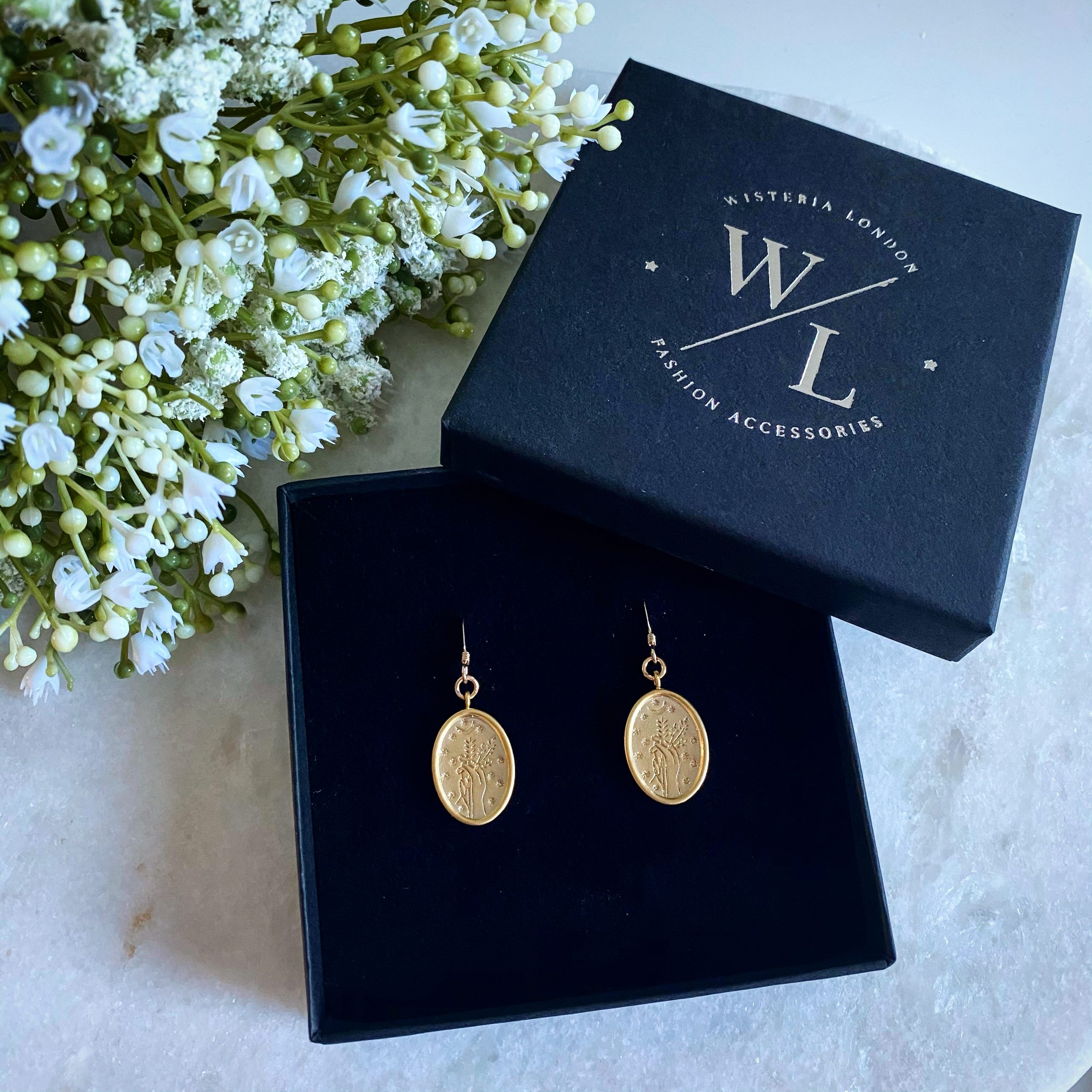 Juniper Gold Wildflower Earrings