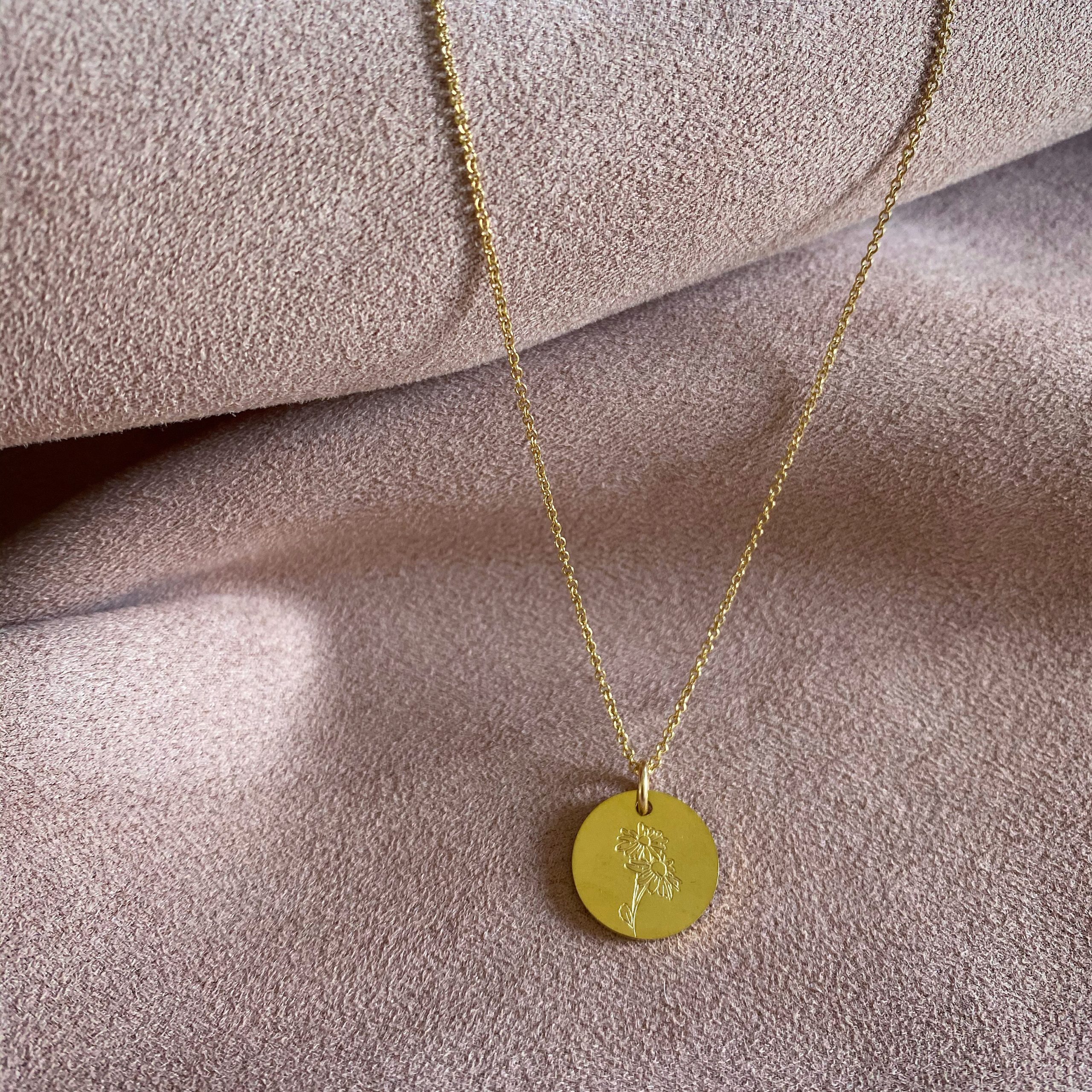 April Birth Flower Necklace