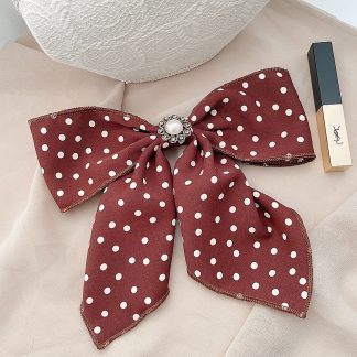 Bryony Brown Spotty Hair Bow