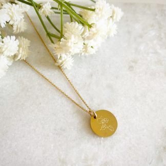 February Birth Flower Necklace