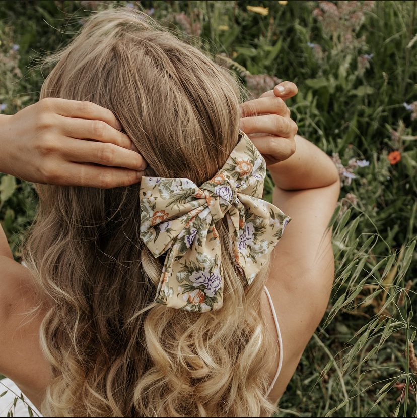 Fleur Yellow Hair Bow