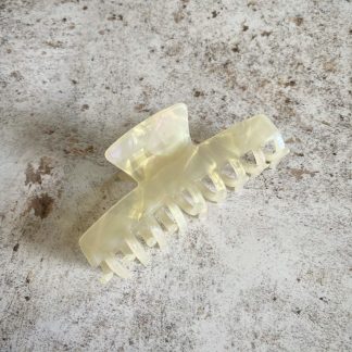 Hudson White Marble Hair Claw