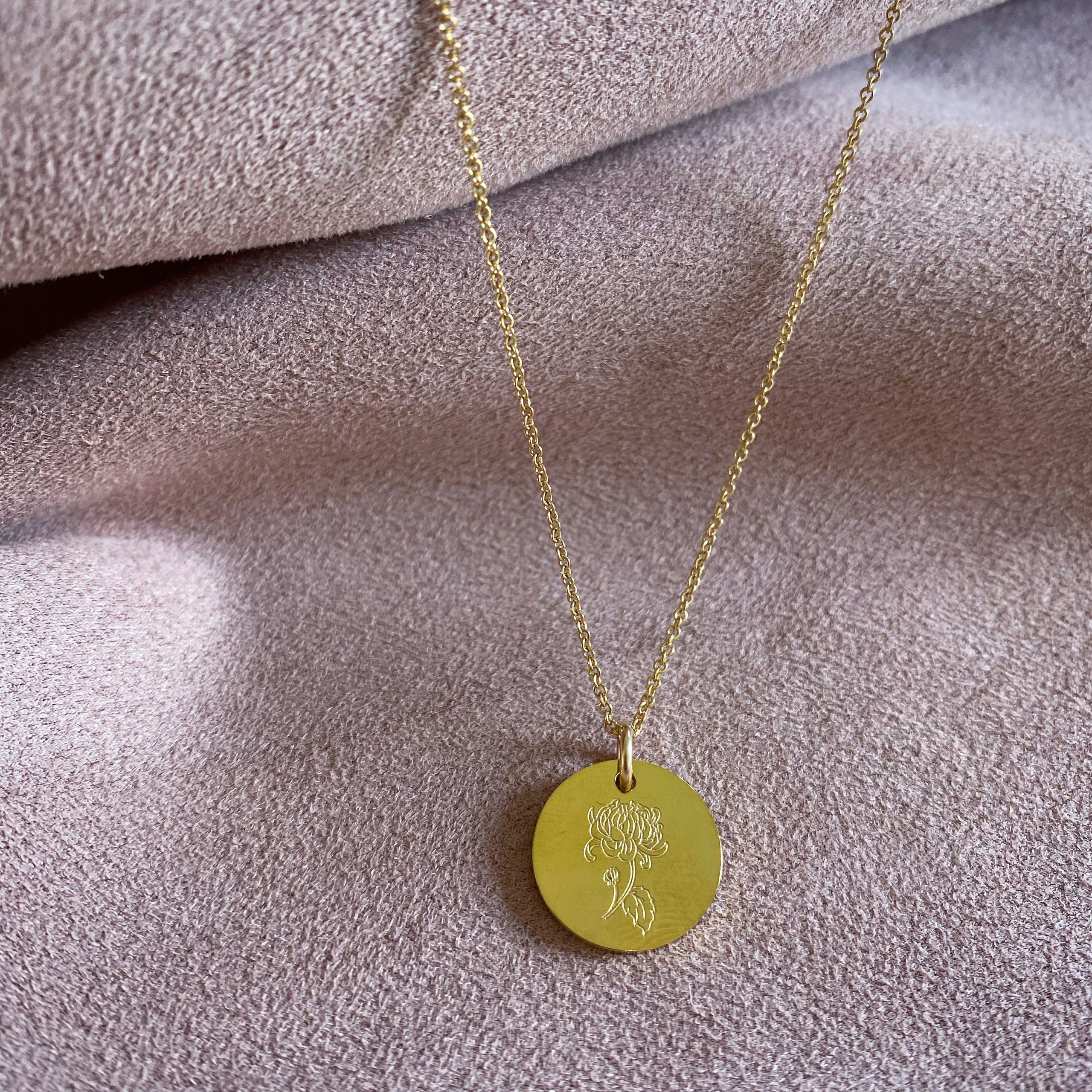 November Birth Flower Necklace