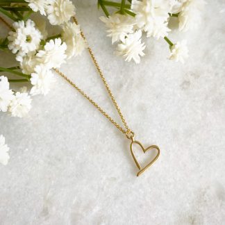 Dainty Gold Heart Necklace