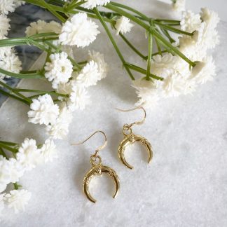 Gold Horn Earrings