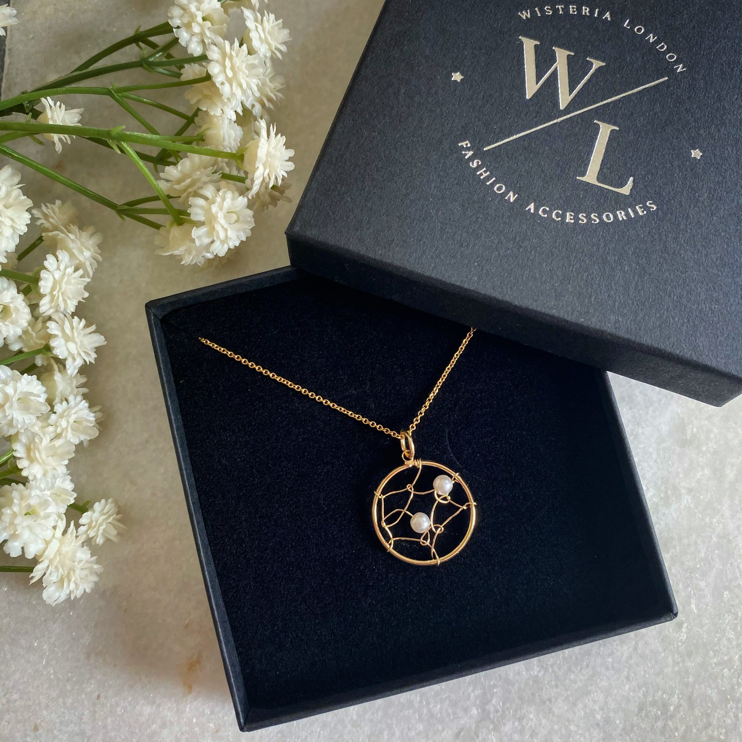 Pearl Dreamcatcher Necklace