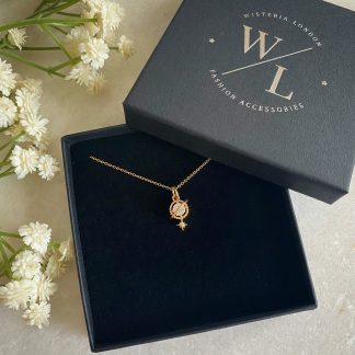 Orion Clear Planet and Star Necklace