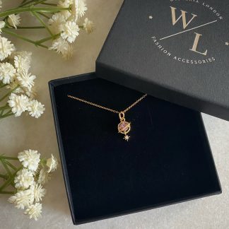 Orion Purple Planet and Star Necklace