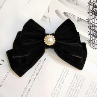Sasha Black Pearl Hair Bow