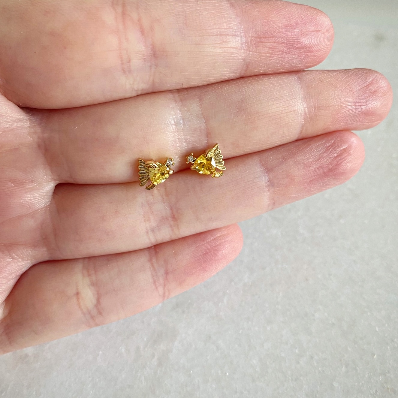 Dainty Goldfish Stud Earrings