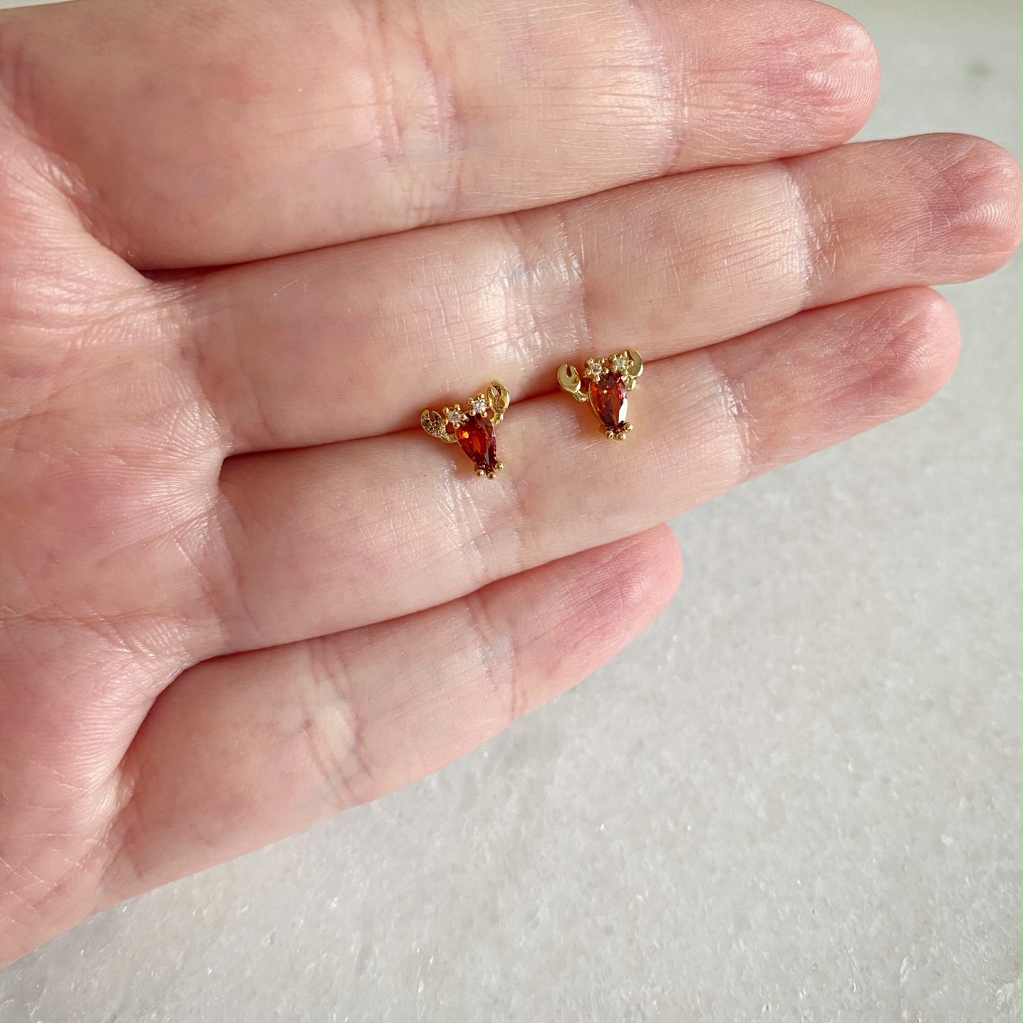 Dainty Lobster Stud Earrings