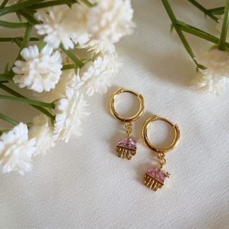 Jellyfish Huggie Hoop Earrings