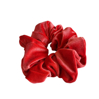 Oversized orange velvet scrunchie. Bold, soft hair accessory for buns, ponytails or sleeping in