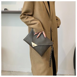 Tori Dark Brown Clutch Bag