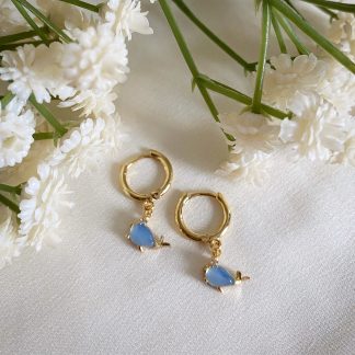 Whale Huggie Hoop Earrings