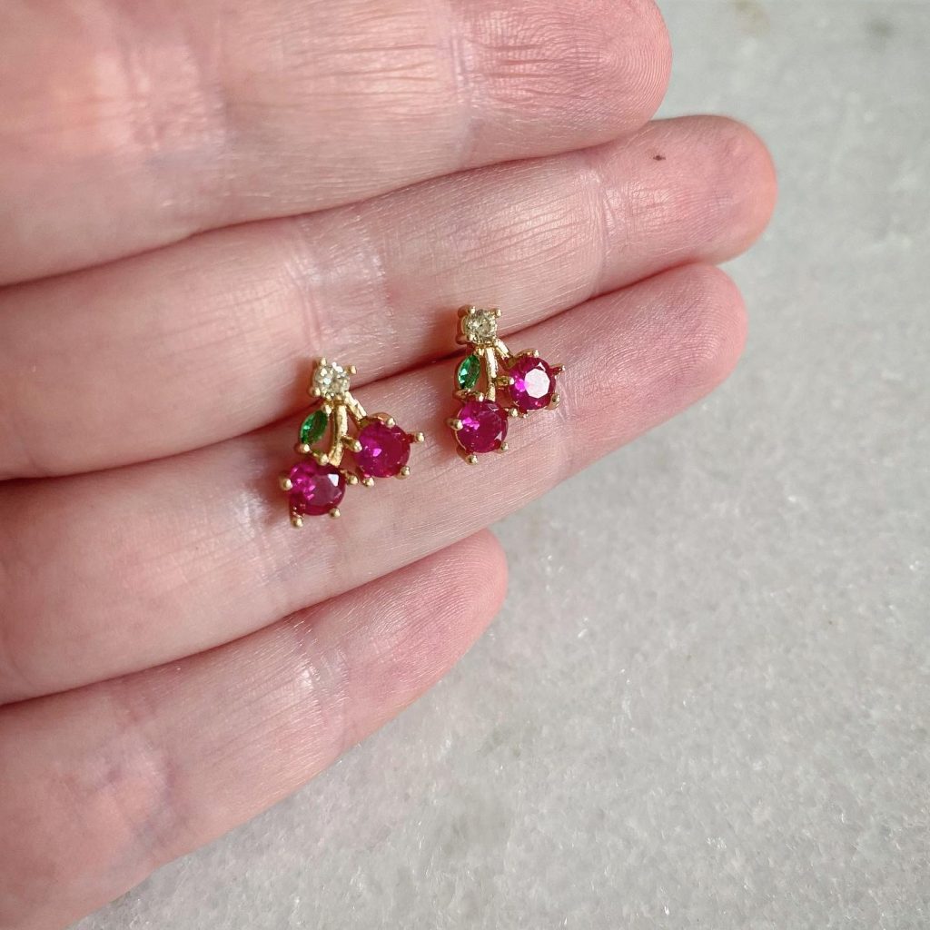 Cherry Stud Earrings