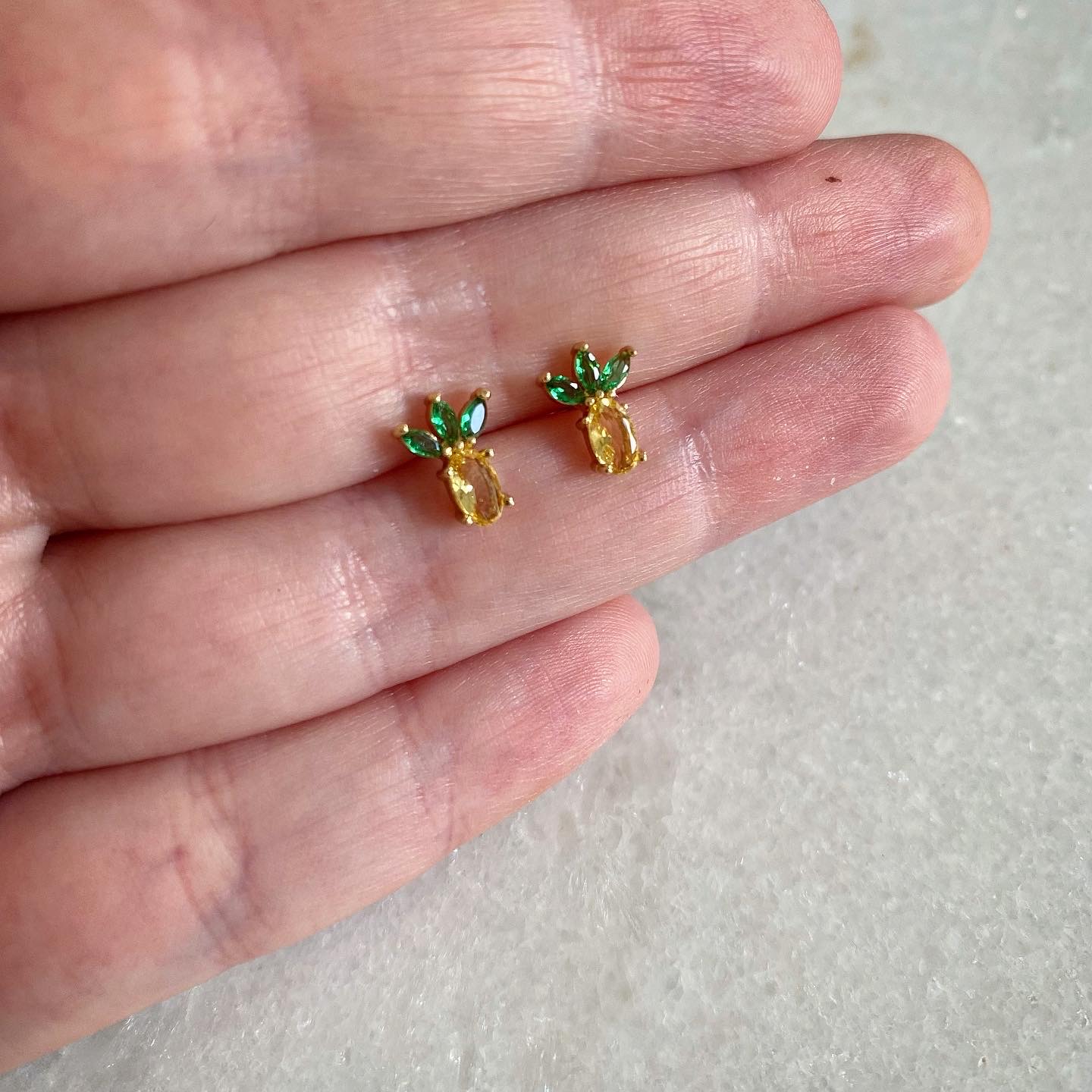 Dainty Pineapple Stud Earrings