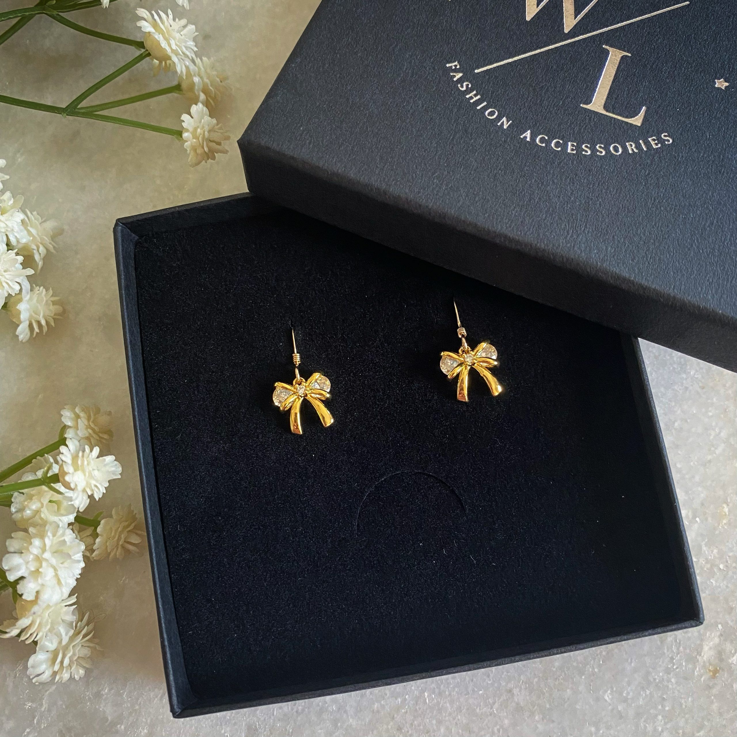 Alicia Dainty Bow Earrings