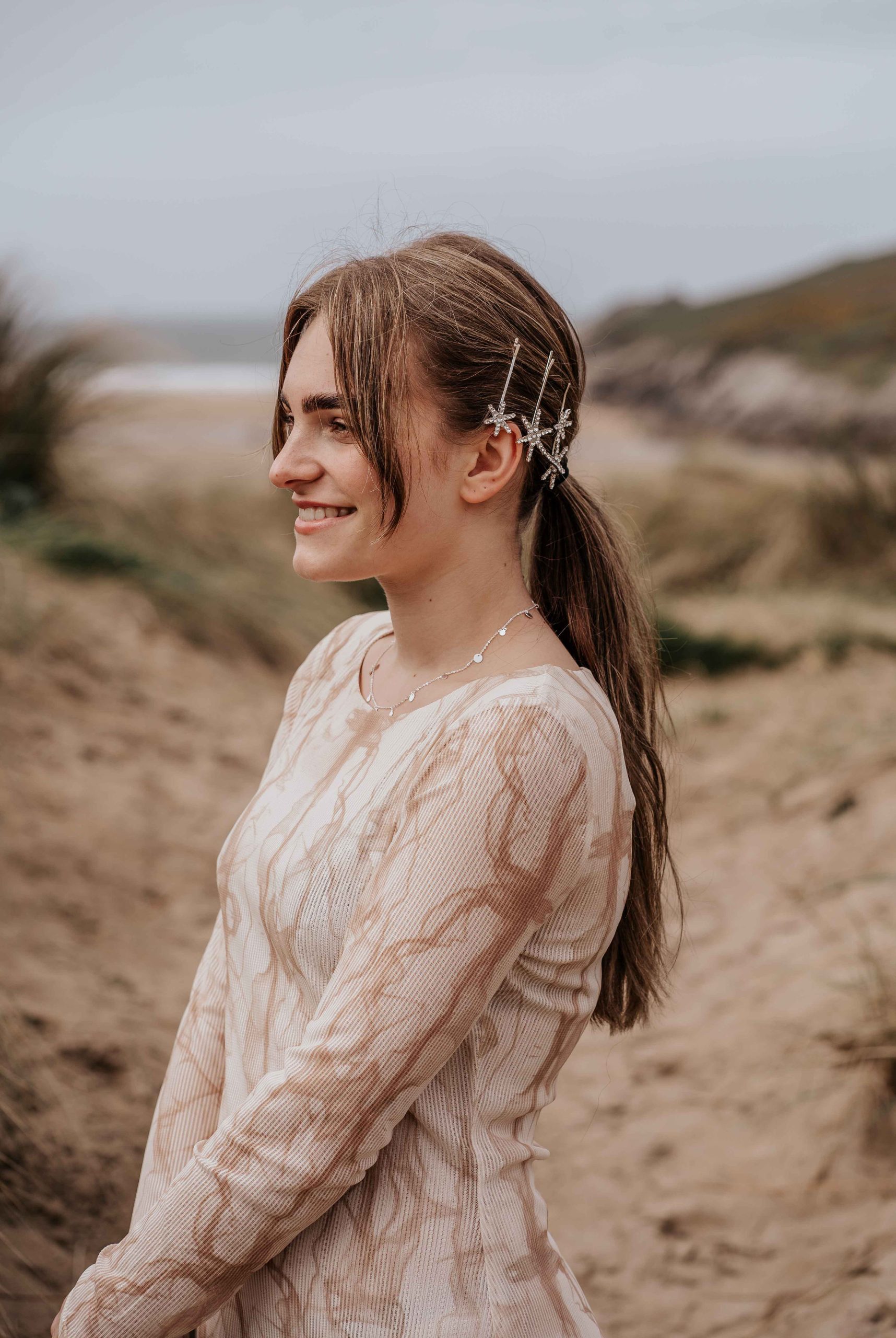 Starlight Silver Set of 3 Diamante Hair Slides