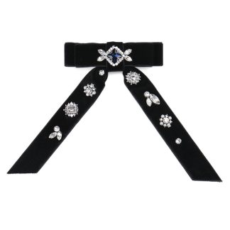 Aria Black Embellished Bow Hair Clip