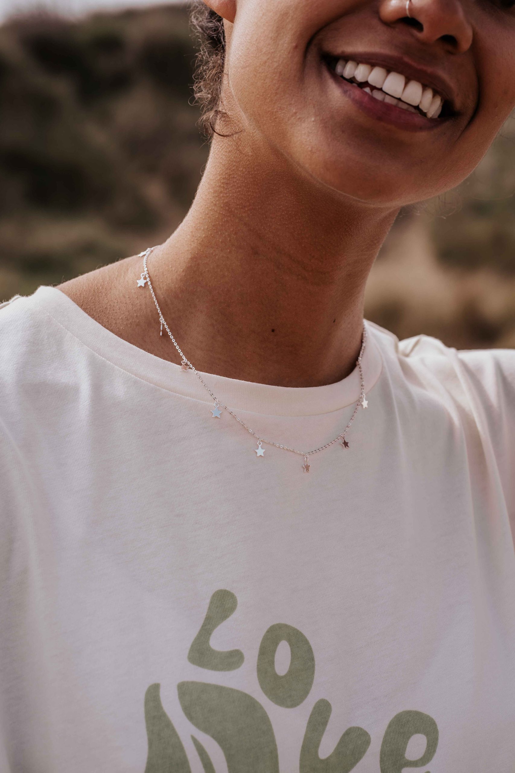 Sterling Silver Mini Star Necklace