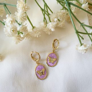 Mariposa Butterfly Huggie Hoop Earrings