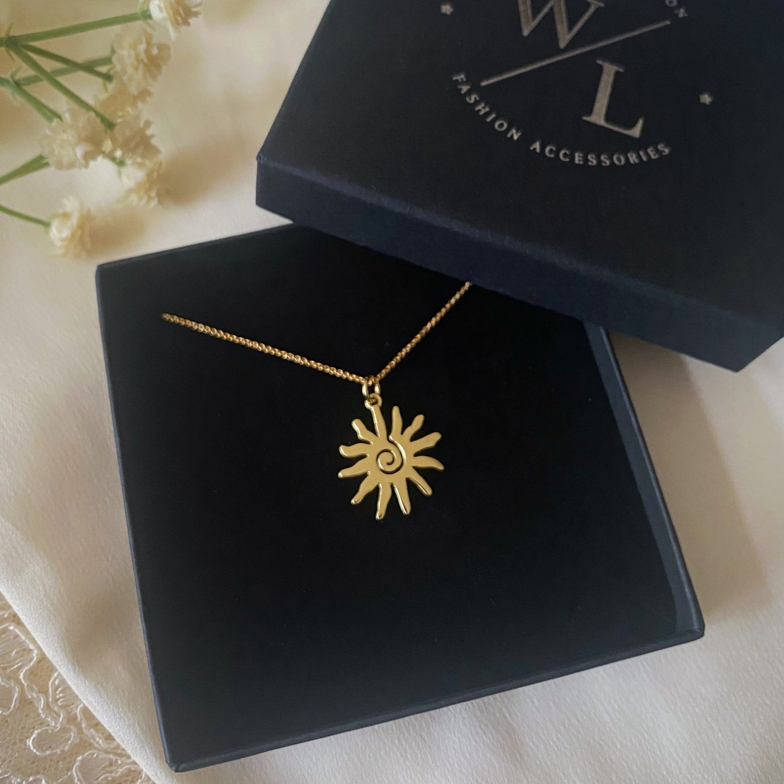 Raye Gold Sun Necklace