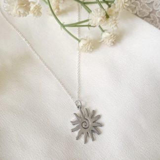 Raye Silver Sun Necklace